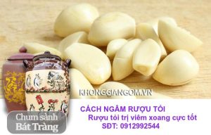 Cách ngâm rượu tỏi trị viêm xoang hiệu quả