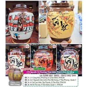 Hũ gạo Tai Lộc gốm sứ tại Đà Nẵng