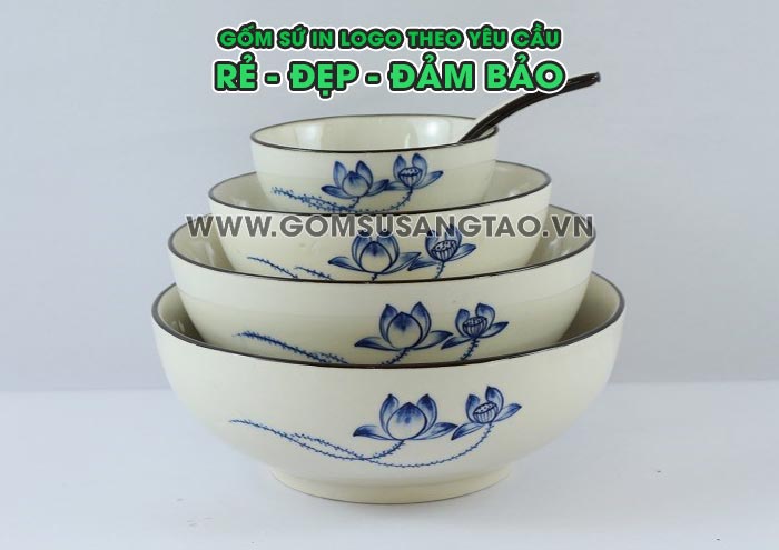 In logo lên quà tặng quận Tân Phú - ấm trà , ly sứ , cốc sứ , chén dĩa