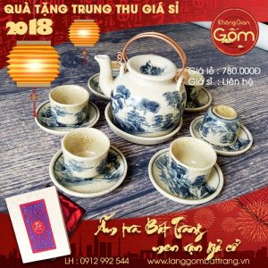 Quà Tặng Mùa Trung Thu 2018 – Hộp Quà ấm trà gốm Sứ sang trọng