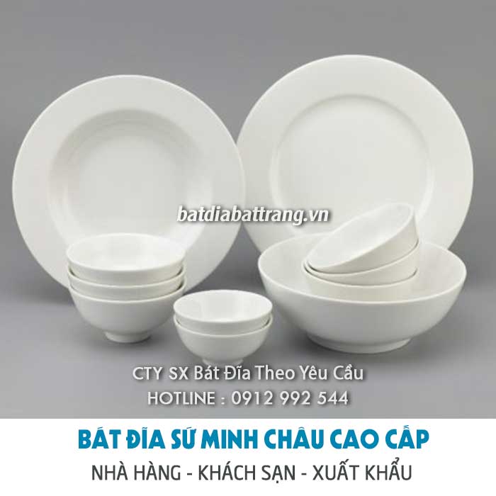 Mua tô sứ trắng đẹp, cung cấp tô chén dĩa sứ kiểu giá gốc