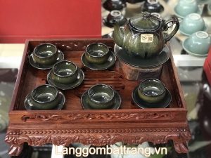Bộ ấm trà men hỏa biến