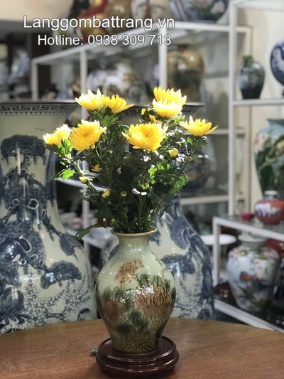 bình hoa gốm sứ Bát Tràng