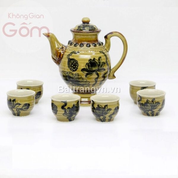 bình rót rượu gốm sứ Bát Tràng