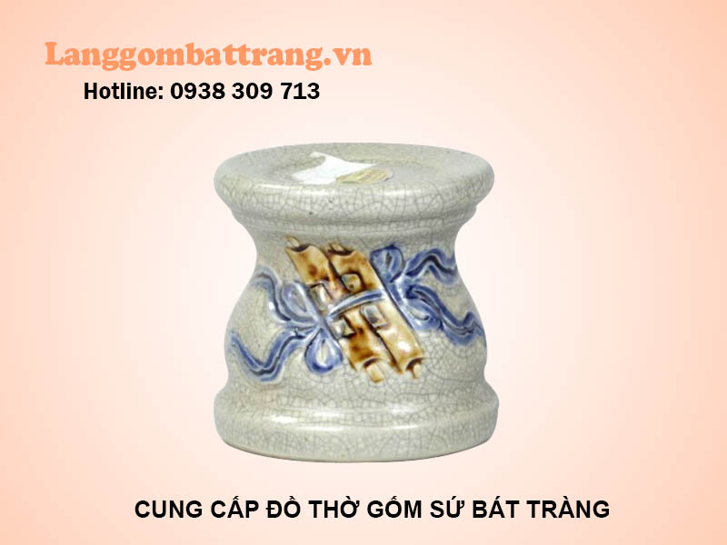 chân nến men rạn