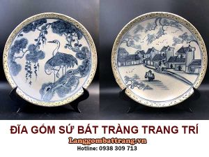 đĩa gốm sứ Bát Tràng