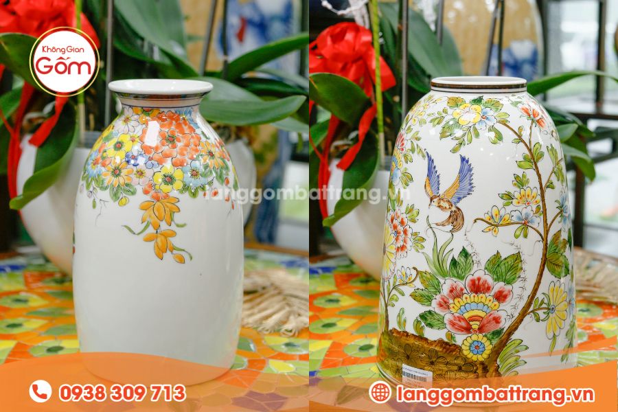 Bình cắm cành đào Tết
