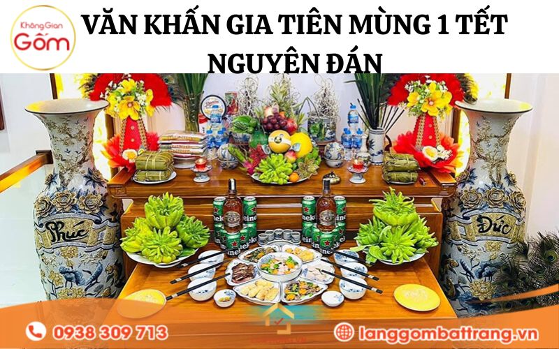 Văn khấn bàn thờ gia tiên mùng 1 Tết