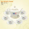 Quà tặng khách hàng cao cấp độc đáo - Bộ ấm chén bát tràng in logo