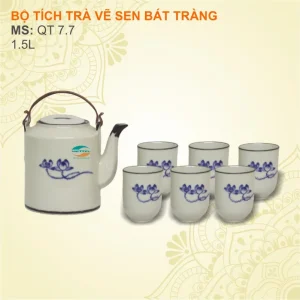 Quà tặng khách hàng cao cấp độc đáo - Bộ ấm chén bát tràng in logo