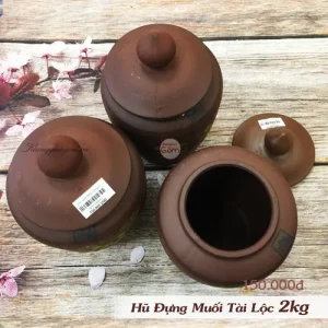 hũ gạo muối gốm sứ tài lộc 2kg