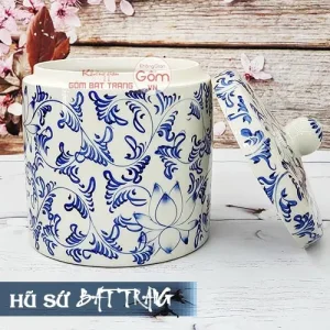 Hũ muối dưa cà gốm sứ 5l Bát Tràng - Hũ sành sứ vẽ hoa