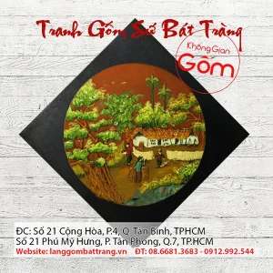 tranh gốm đẹp tranh gốm đỏ tranh gốm đồng quê tranh và gốm tranh vẽ gốm sứ tranh đồng quê gốm bát tràng bán tranh gốm giá rẻ