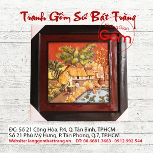 tranh gốm nghệ thuật tranh gốm nổi tranh gốm phong cảnh tranh gốm phong thủy tranh gốm phòng khách