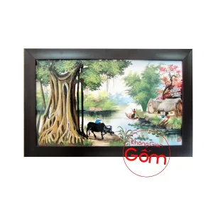 tranh sứ phong cảnh