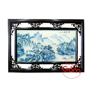 tranh sứ sơn thủy hữu tình