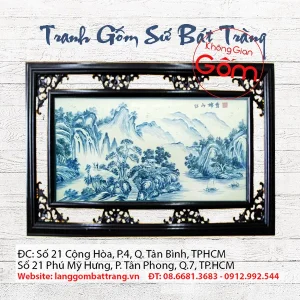tranh sứ sơn thủy hữu tình