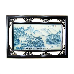 tranh sứ sơn thủy hữu tình
