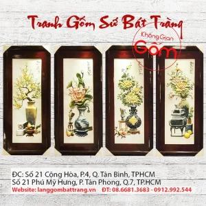 bộ tranh tứ quý đẹp tranh tứ quý bát tràng tranh tứ quý tùng cúc trúc mai tranh tứ quý gốm sứ tranh tứ quý tphcm tranh tứ cảnh 4 mùa Tranh trang trí phong thủy tranh tứ quý treo cầu thang tranh tứ quý tùng cúc trúc mai tranh phong thủy bộ tranh tứ quý tĩnh vật tranh gốm tùng cúc trúc mai tranh tứ quý phong thủy
